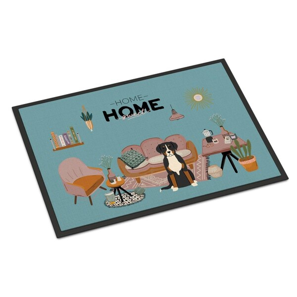 Carolines Treasures 24 x 36 in. Greater Swiss Mountain Dog Sweet Home Indoor or Outdoor Mat CK7882JMAT - main